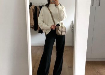 A Few Simple Outfits with Wide Leg Pants